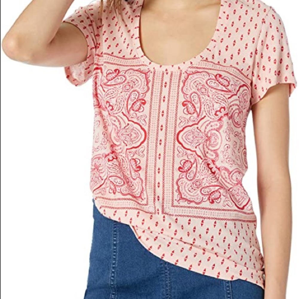 Lucky Brand Paisley Printed Tee